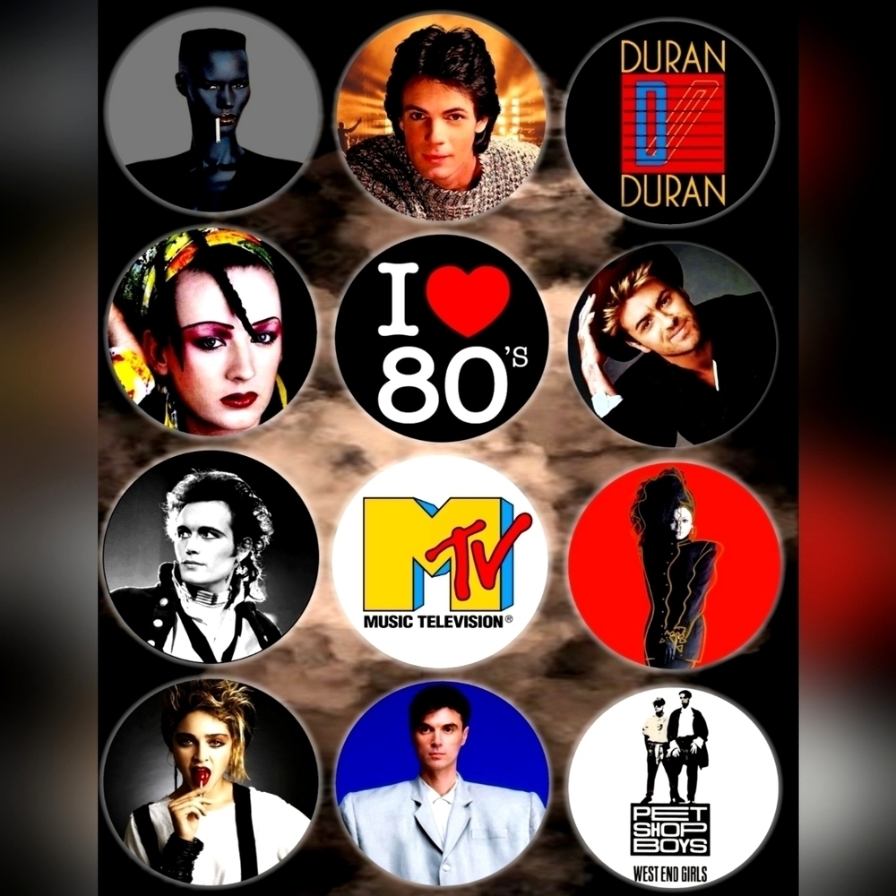 80's Music Magnet Set MTV Logo Rick Springfield